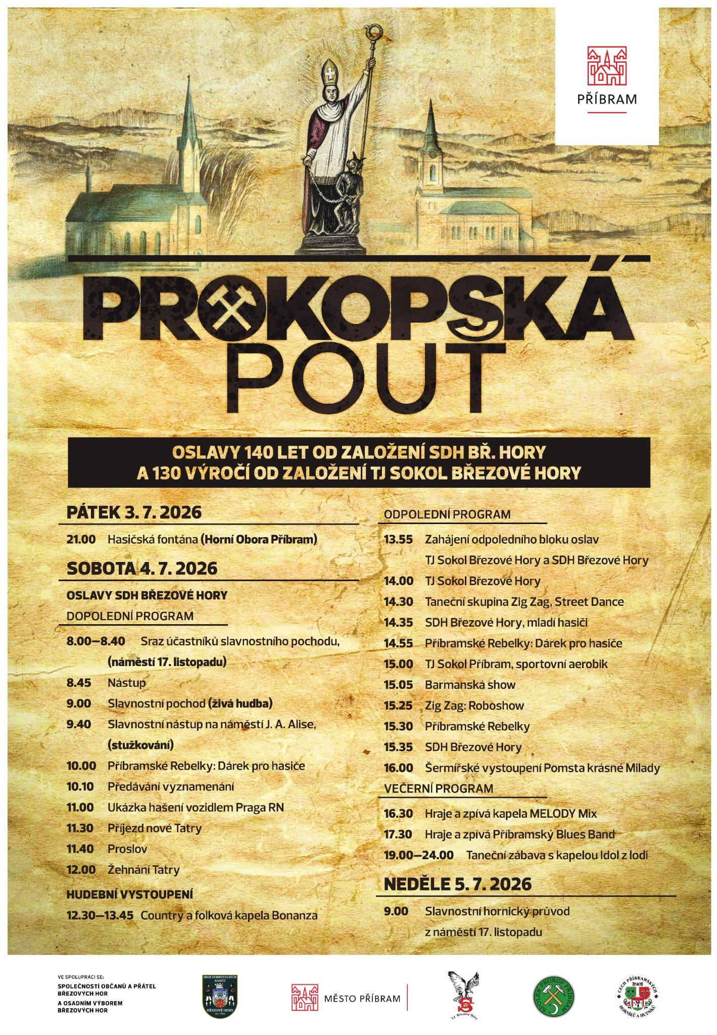 Prokopská pouť, hasičská fontána a žehnání nové cisterny - 1 Prokopská pouť, hasičská fontána a žehnání nové cisterny - 1