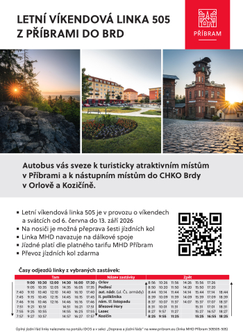 Plakat - A3 - MHD - 505 - turisticky - BUS - 2026